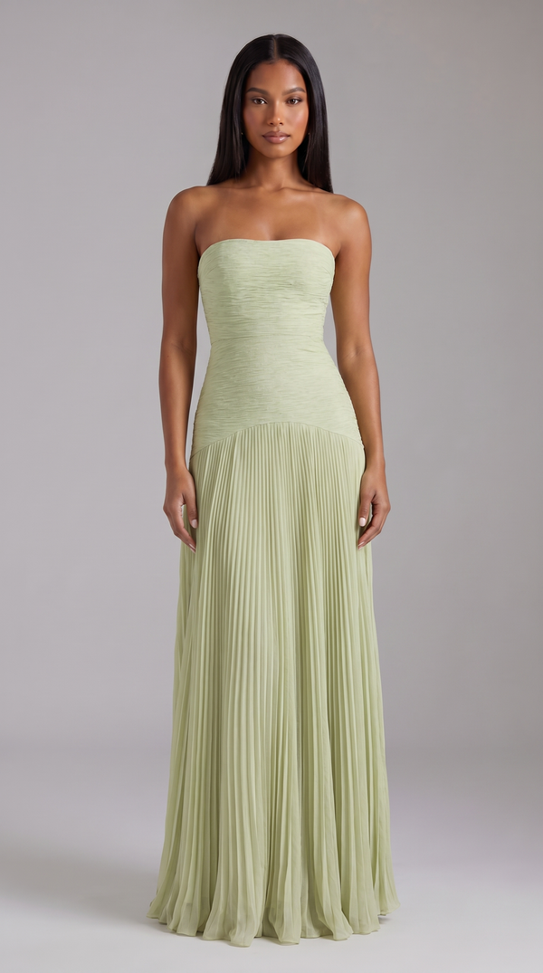 Women's Sage Green Satin Maxi Dress for Weddings and Prom