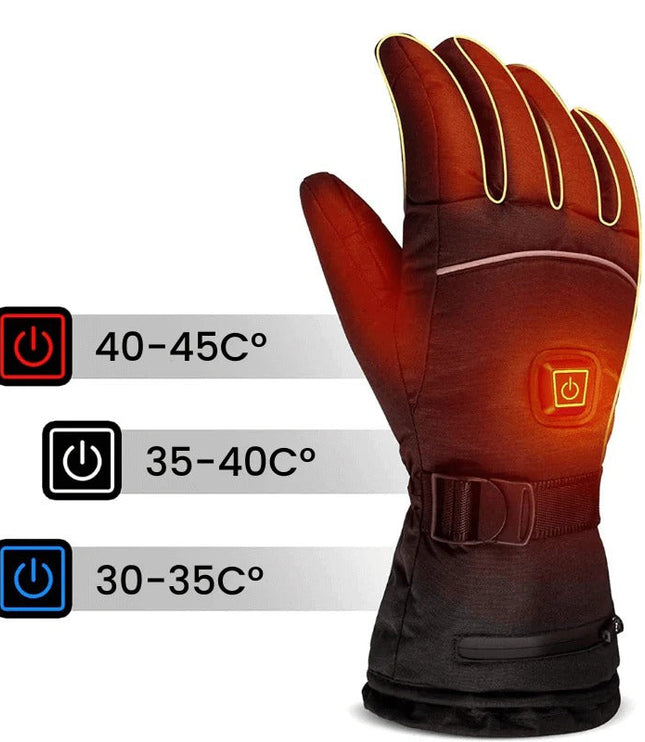 Men's Battery Heated Winter Gloves with Touchscreen Fingertips