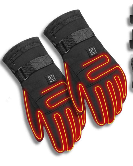 Men's Battery Heated Winter Gloves with Touchscreen Fingertips