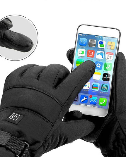 Men's Battery Heated Winter Gloves with Touchscreen Fingertips
