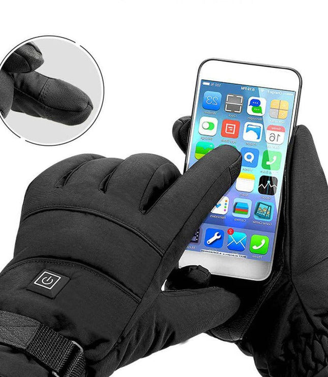 Men's Battery Heated Winter Gloves with Touchscreen Fingertips