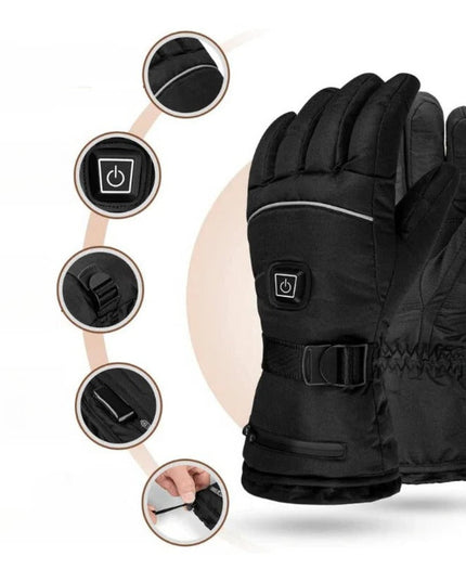 Men's Battery Heated Winter Gloves with Touchscreen Fingertips