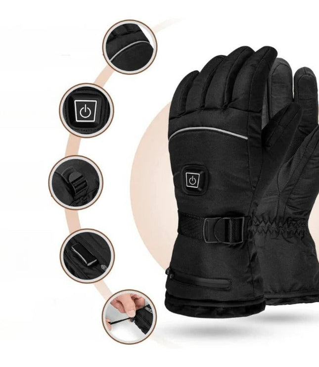 Men's Battery Heated Winter Gloves with Touchscreen Fingertips