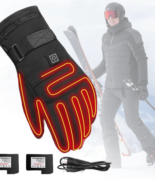 Men's Battery Heated Winter Gloves with Touchscreen Fingertips