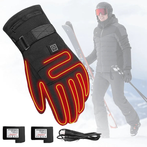 Men's Battery Heated Winter Gloves with Touchscreen Fingertips