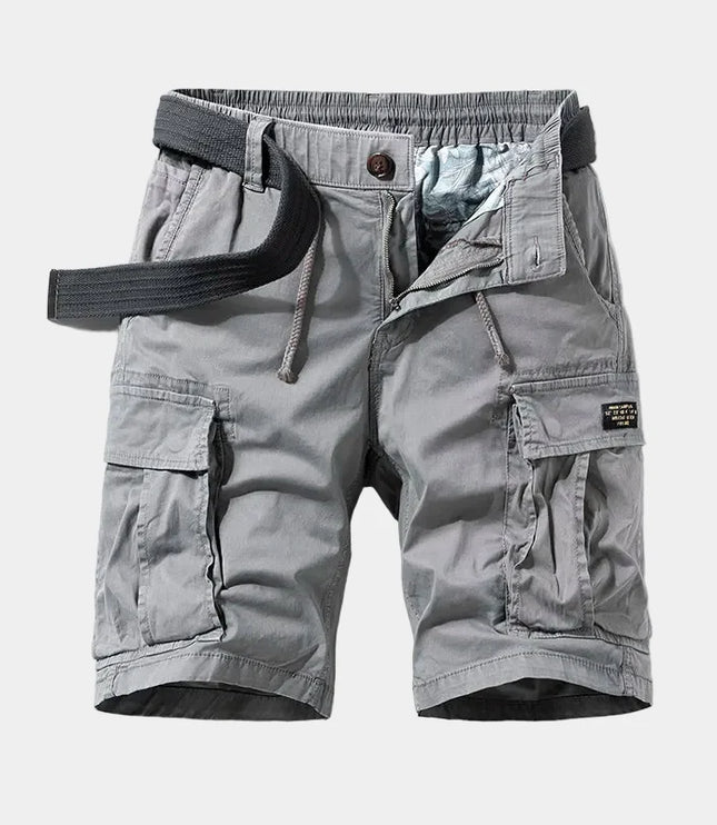 Men's Cargo Bermuda Shorts with Elastic Waistband