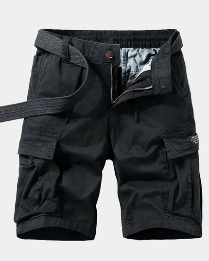 Men's Cargo Bermuda Shorts with Elastic Waistband