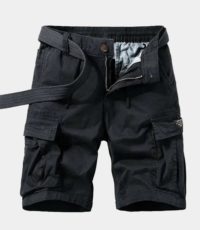 Men's Cargo Bermuda Shorts with Elastic Waistband