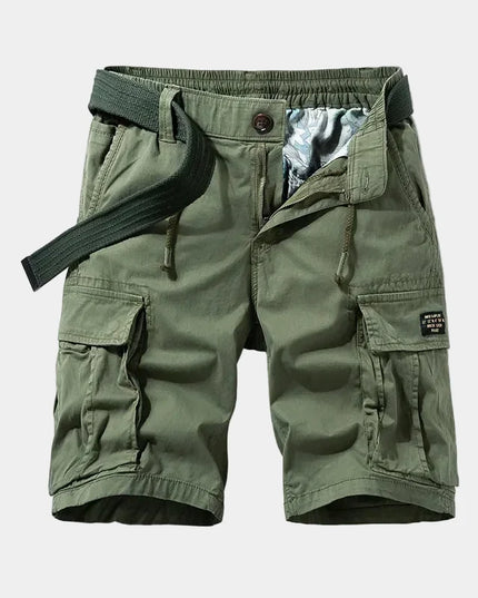 Men's Cargo Bermuda Shorts with Elastic Waistband