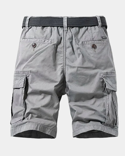 Men's Cargo Bermuda Shorts with Elastic Waistband