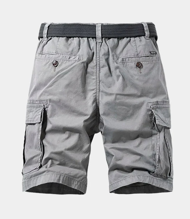 Men's Cargo Bermuda Shorts with Elastic Waistband