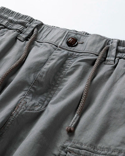 Men's Cargo Bermuda Shorts with Elastic Waistband