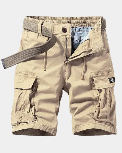 Men's Cargo Bermuda Shorts with Elastic Waistband