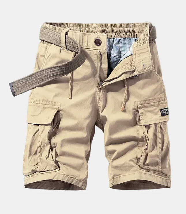 Men's Cargo Bermuda Shorts with Elastic Waistband