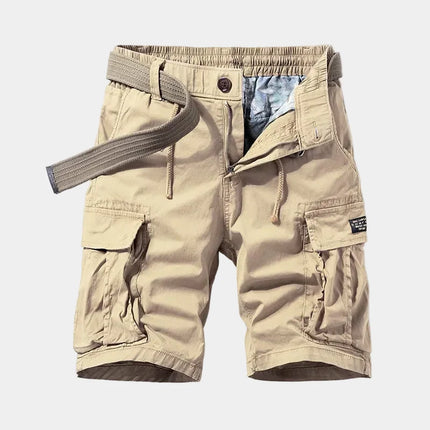 Men's Cargo Bermuda Shorts with Elastic Waistband