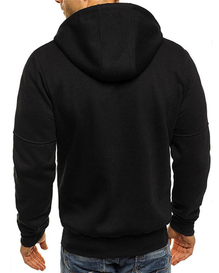 Men's Casual Sweatshirt, a Relaxed Full Zip Hoodie