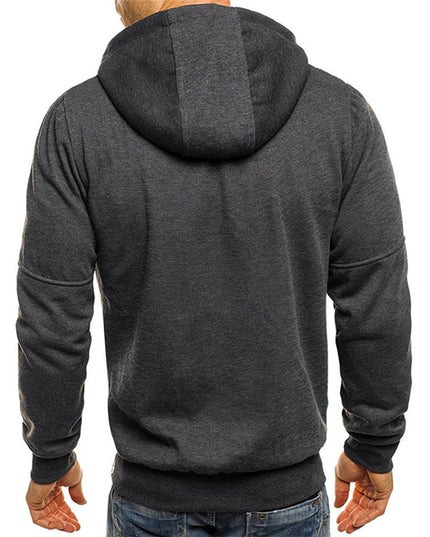 Men's Casual Sweatshirt, a Relaxed Full Zip Hoodie