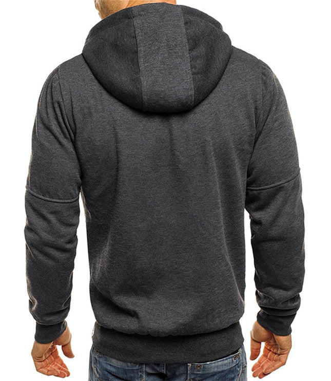 Men's Casual Sweatshirt, a Relaxed Full Zip Hoodie