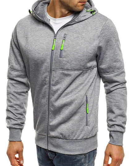 Men's Casual Sweatshirt, a Relaxed Full Zip Hoodie