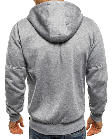 Men's Casual Sweatshirt, a Relaxed Full Zip Hoodie