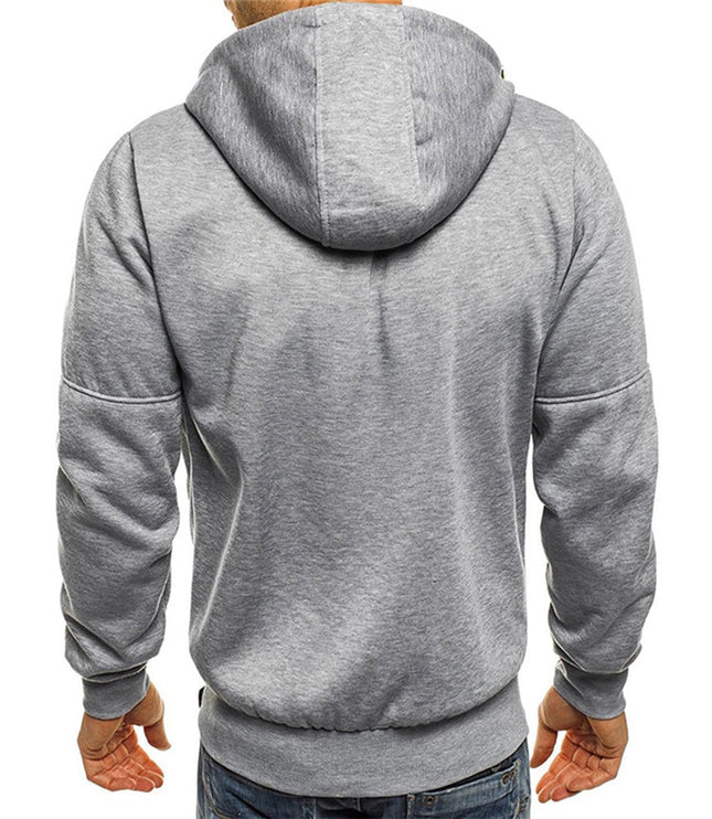 Men's Casual Sweatshirt, a Relaxed Full Zip Hoodie