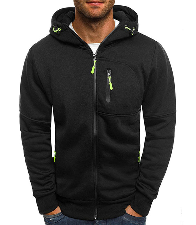 Men's Casual Sweatshirt, a Relaxed Full Zip Hoodie