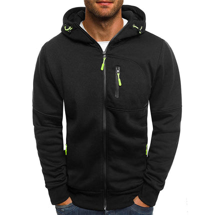 Men's Casual Sweatshirt, a Relaxed Full Zip Hoodie