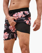Black Pink Floral / S