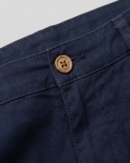 Men's Cotton Chino Shorts with a Turned-Up Hem