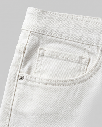Men's Cotton Chino Shorts with a Turned-Up Hem
