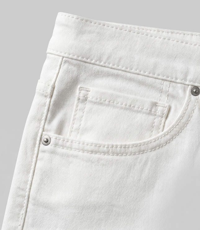 Men's Cotton Chino Shorts with a Turned-Up Hem