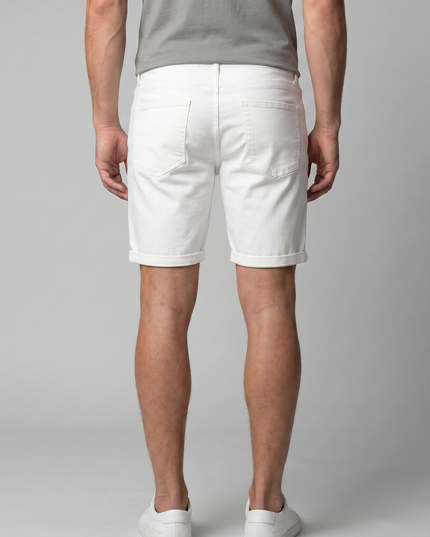 Men's Cotton Chino Shorts with a Turned-Up Hem