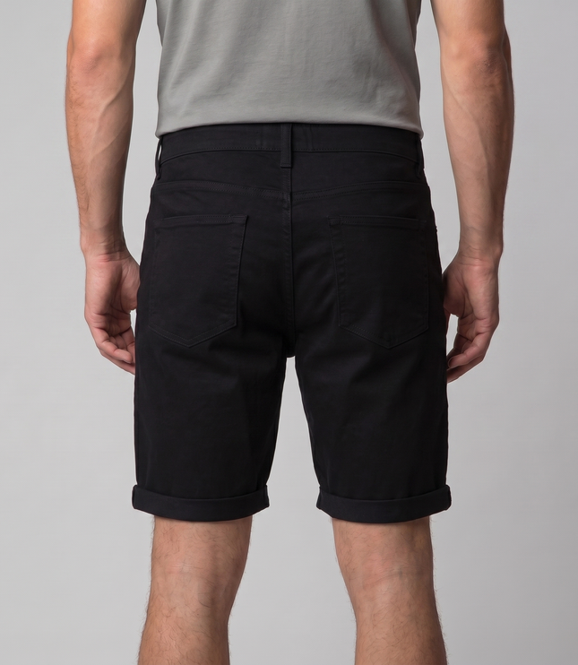 Men's Cotton Chino Shorts with a Turned-Up Hem