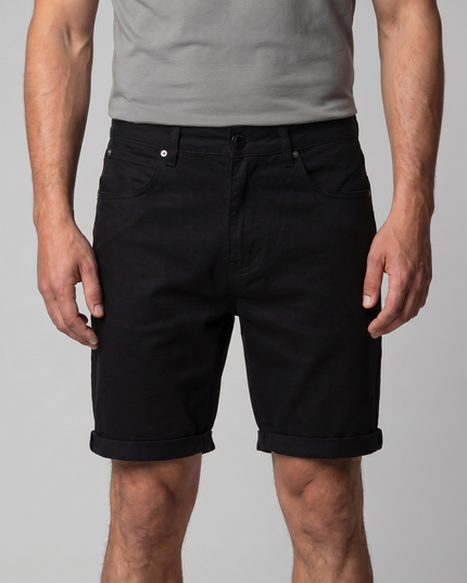 Men's Cotton Chino Shorts with a Turned-Up Hem