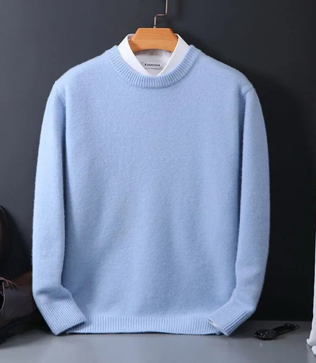 Men's Crewneck Pullover Sweater in Brushed Winter Knit
