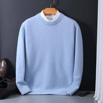 Men's Crewneck Pullover Sweater in Brushed Winter Knit