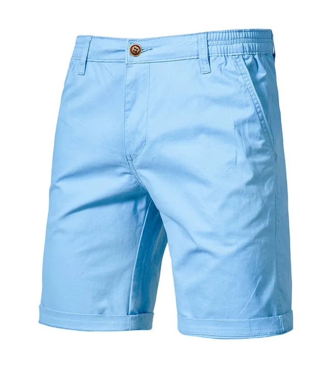 Men's Cuffed Chino Shorts with Side Pockets