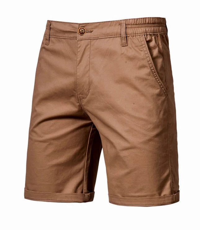 Men's Cuffed Chino Shorts with Side Pockets