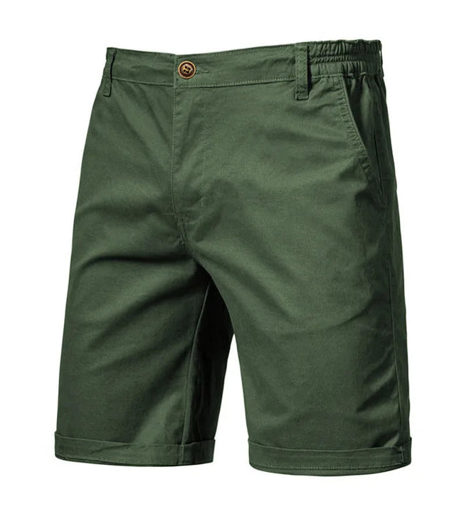 Men's Cuffed Chino Shorts with Side Pockets