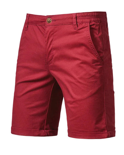 Men's Cuffed Chino Shorts with Side Pockets