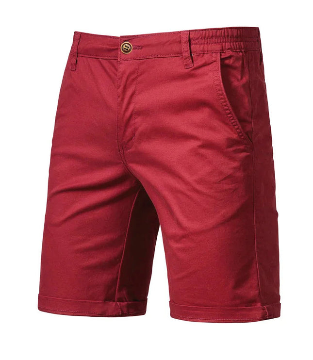 Men's Cuffed Chino Shorts with Side Pockets