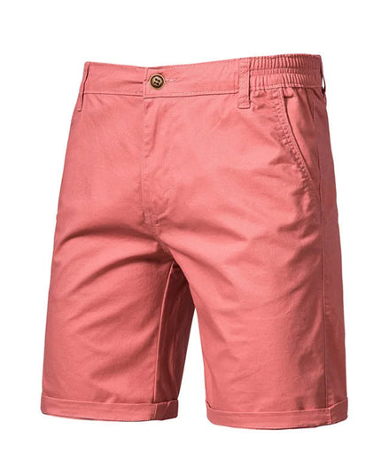 Men's Cuffed Chino Shorts with Side Pockets