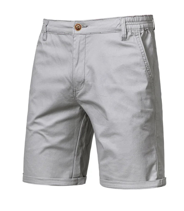 Men's Cuffed Chino Shorts with Side Pockets
