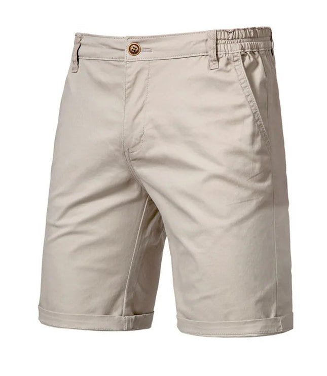 Men's Cuffed Chino Shorts with Side Pockets