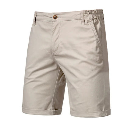 Men's Cuffed Chino Shorts with Side Pockets