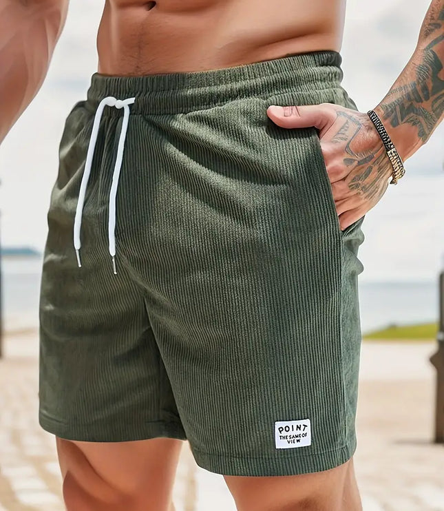 Men's Drawstring Swim Shorts with Side Pockets