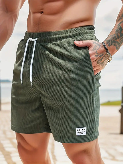 Men's Drawstring Swim Shorts with Side Pockets