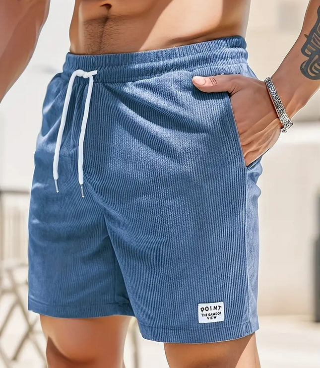 Men's Drawstring Swim Shorts with Side Pockets