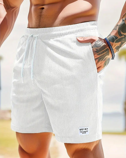 Men's Drawstring Swim Shorts with Side Pockets