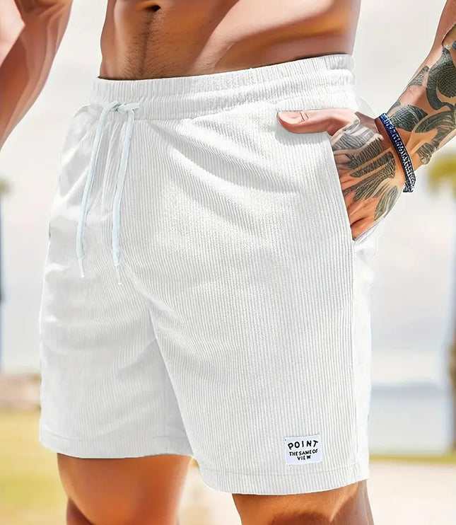 Men's Drawstring Swim Shorts with Side Pockets